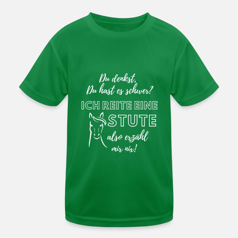 Ich reite eine Stute Kinder Funktions-T-Shirt