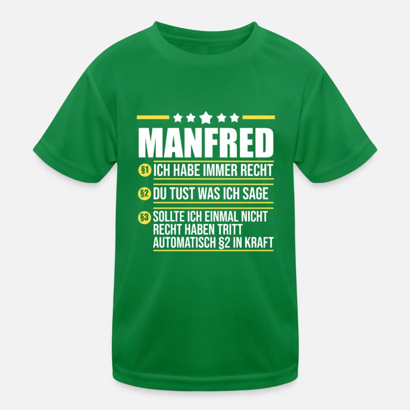 Manfred Kinder Funktions-T-Shirt