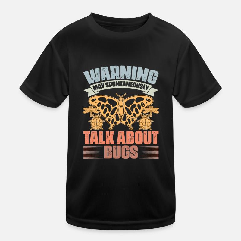 Warning May Spontaneously Talk About Funny Bug Kinder Funktions-T-Shirt