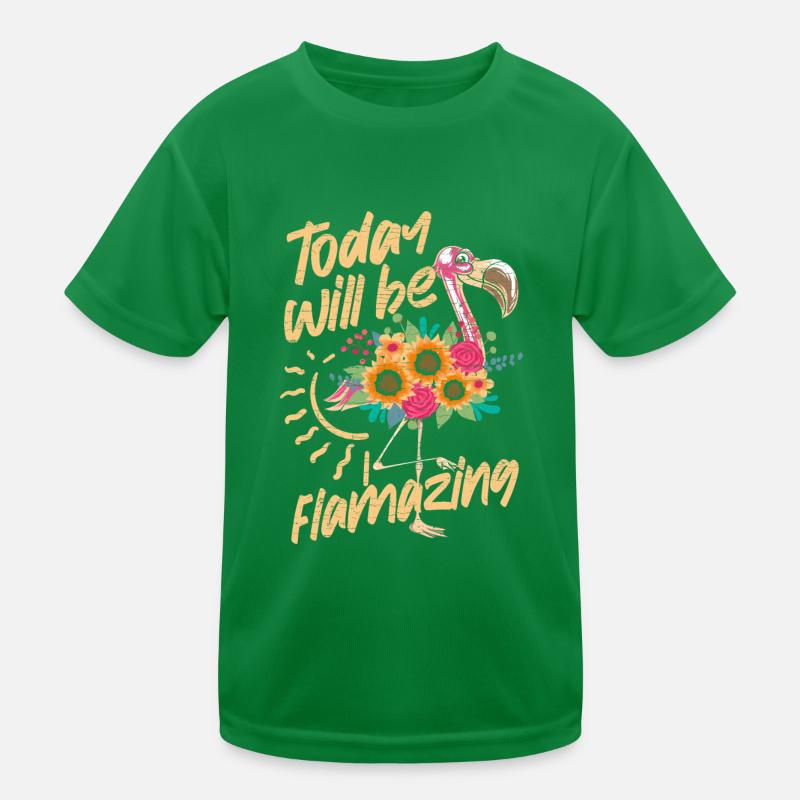 Flamingo Kostüm Kinder Funktions-T-Shirt