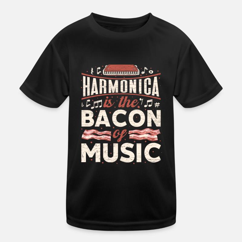 Mundharmonika Geschenkidee Kinder Funktions-T-Shirt