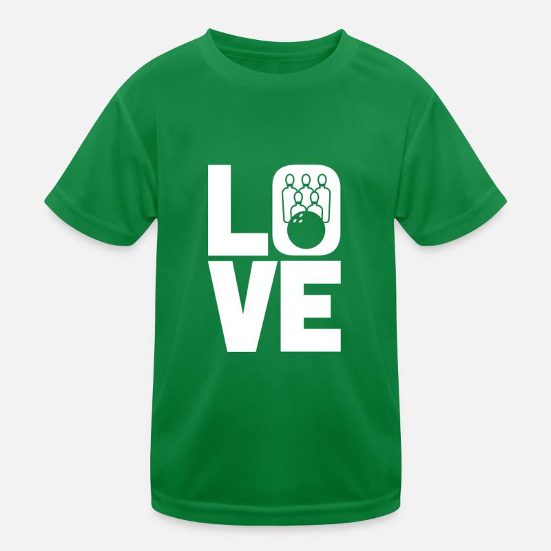 Love Bowling Kids Functional T-Shirt