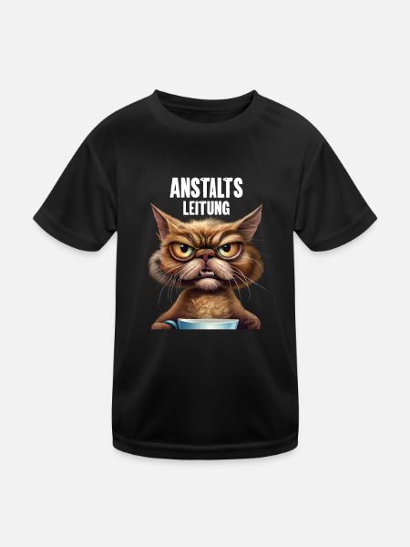 Anstaltsleitung - Kinder Funktions-T-Shirt - Schwarz - Vorne