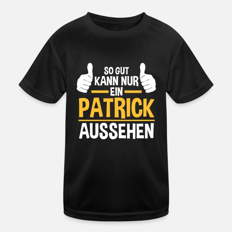Patrick - Kinder Funktions-T-Shirt - Schwarz