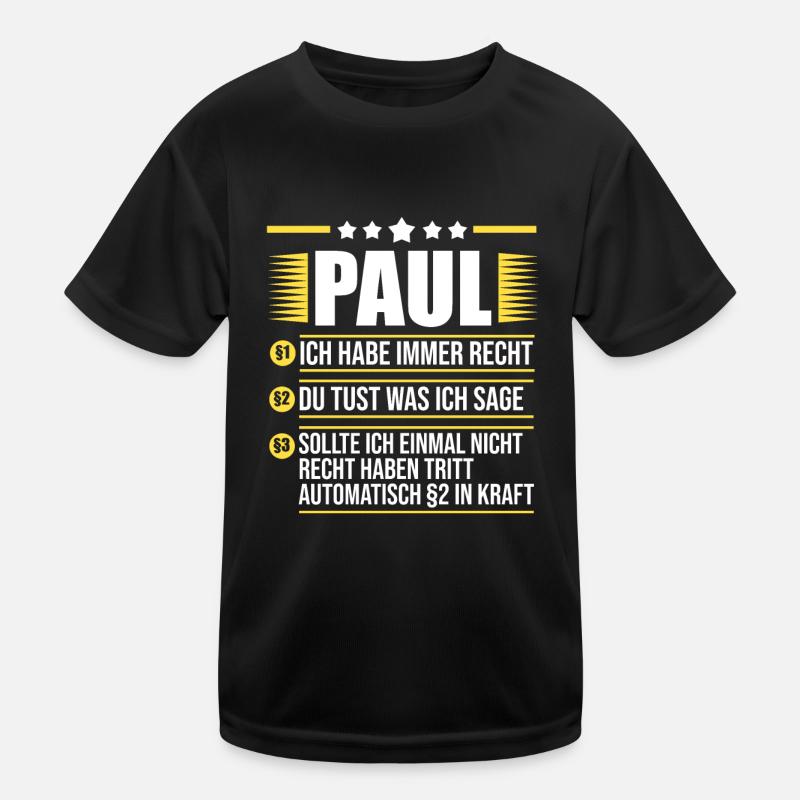 Paul Kinder Funktions-T-Shirt