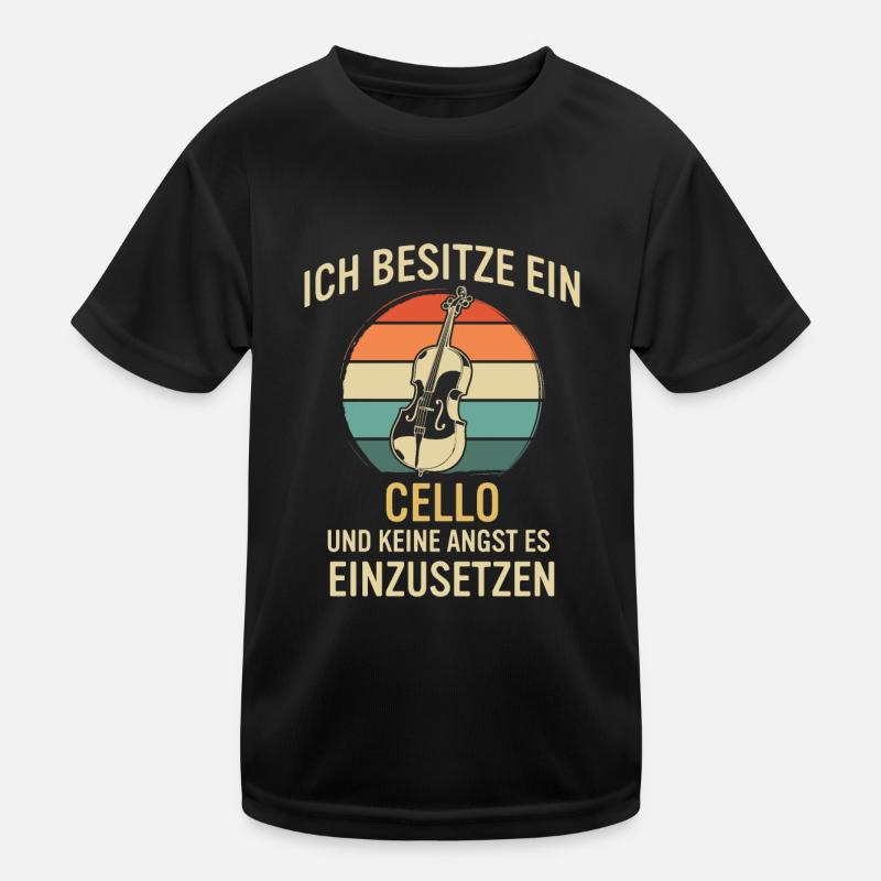 Cello Cellospieler Cellist Kinder Funktions-T-Shirt