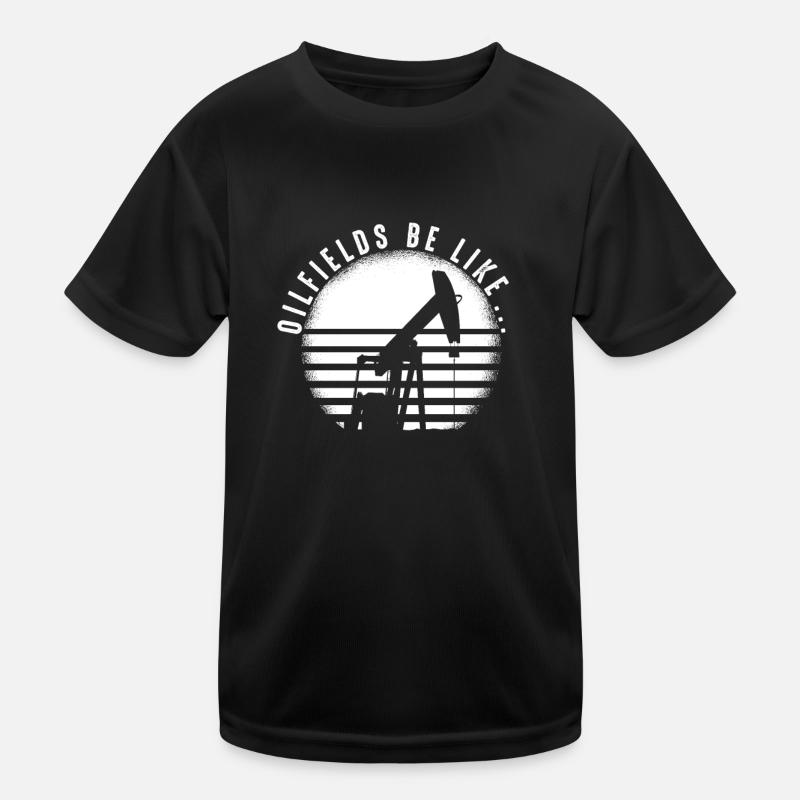 Ölfeld Bohrinsel Kinder Funktions-T-Shirt