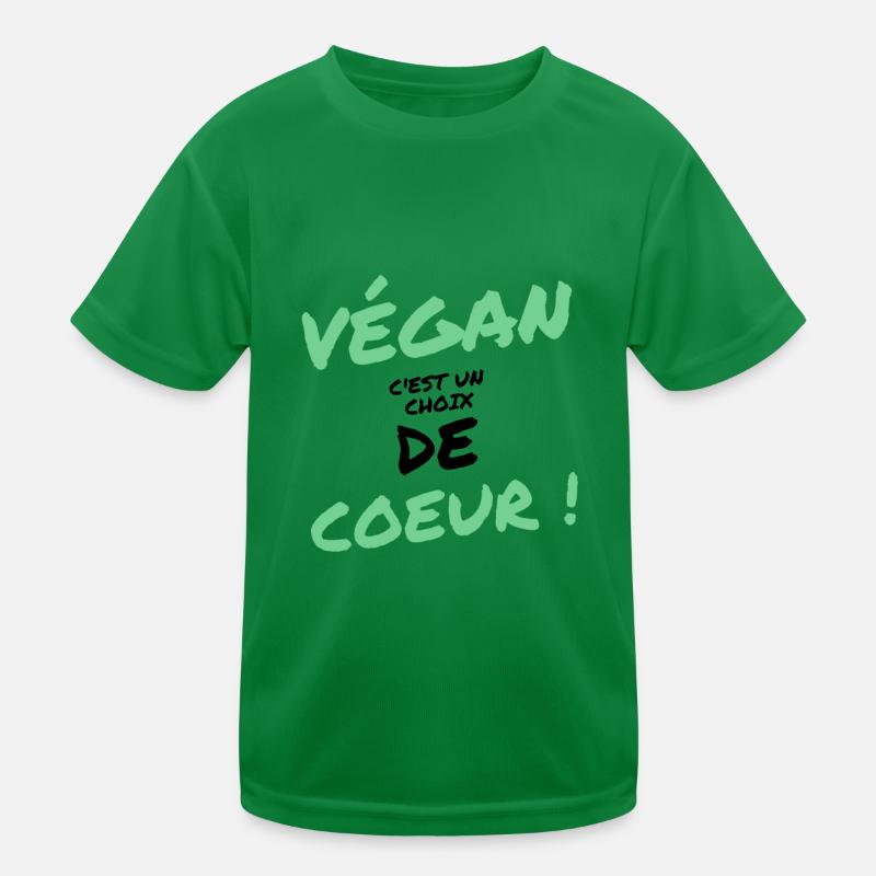 "Végan, c'est un choix de coeur" T-shirt sport Enfant