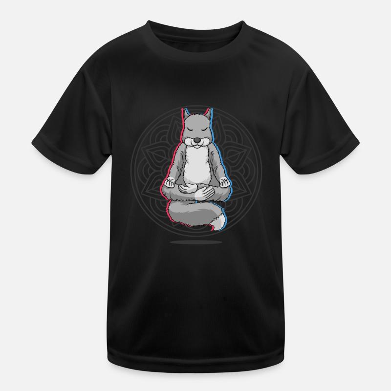 Yoga Eichhörnchen Yoga Kinder Funktions-T-Shirt