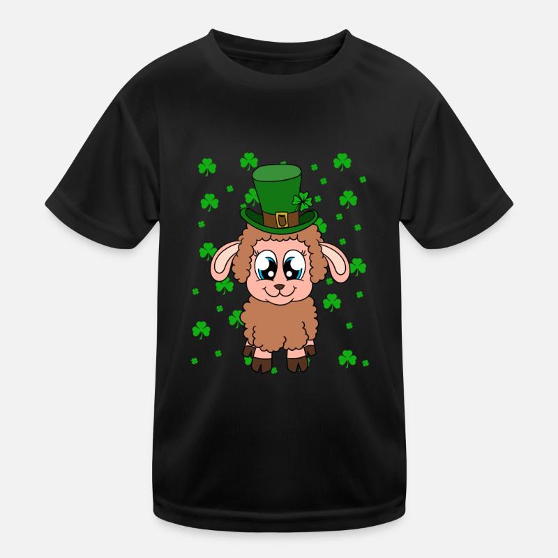 Sheep Shamrocks Saint Patrick's Day Kinder Funktions-T-Shirt