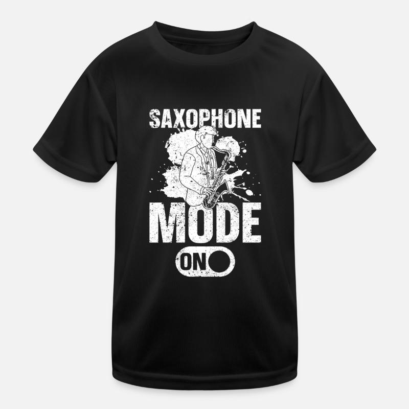 Saxophone Mode On - Saxophone Player Saxophone Mus Kids Functional T-Shirt