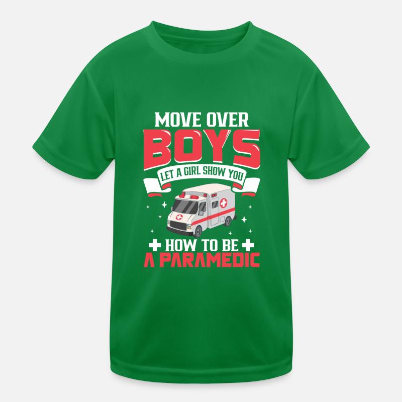 Paramedic First Responder Ambulance Driver Kids Functional T-Shirt