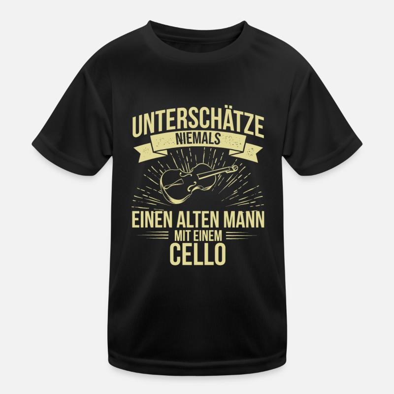 Cello Cellospieler Cellist Kinder Funktions-T-Shirt