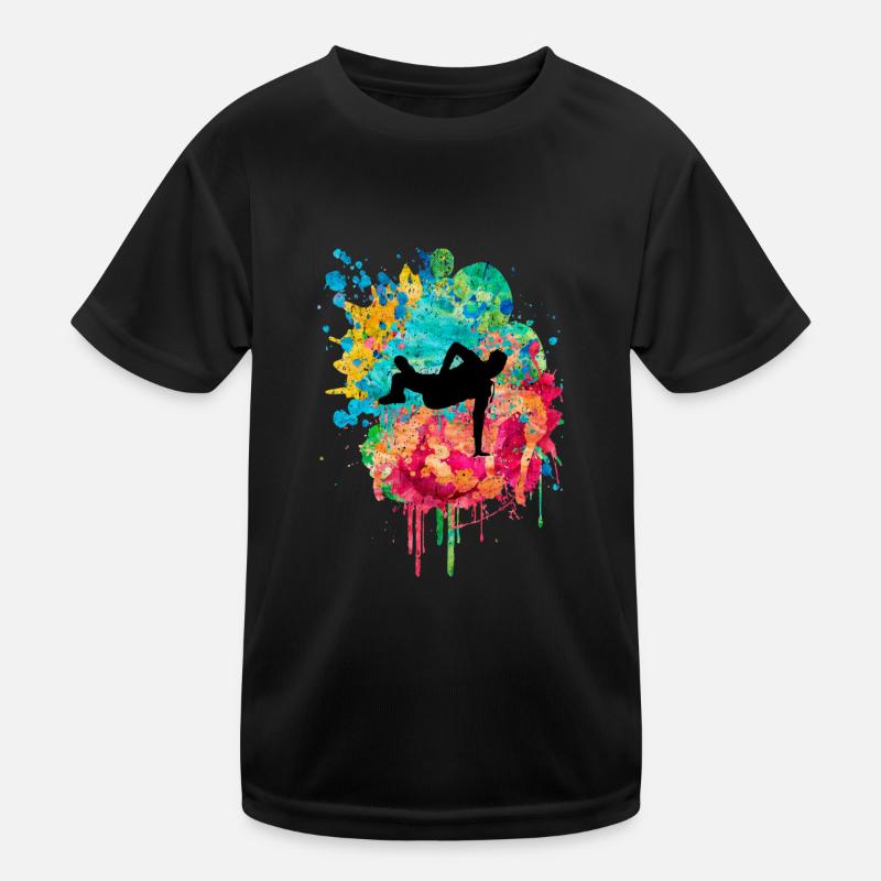 Breakdance Breakdancer PopArt Kinder Funktions-T-Shirt