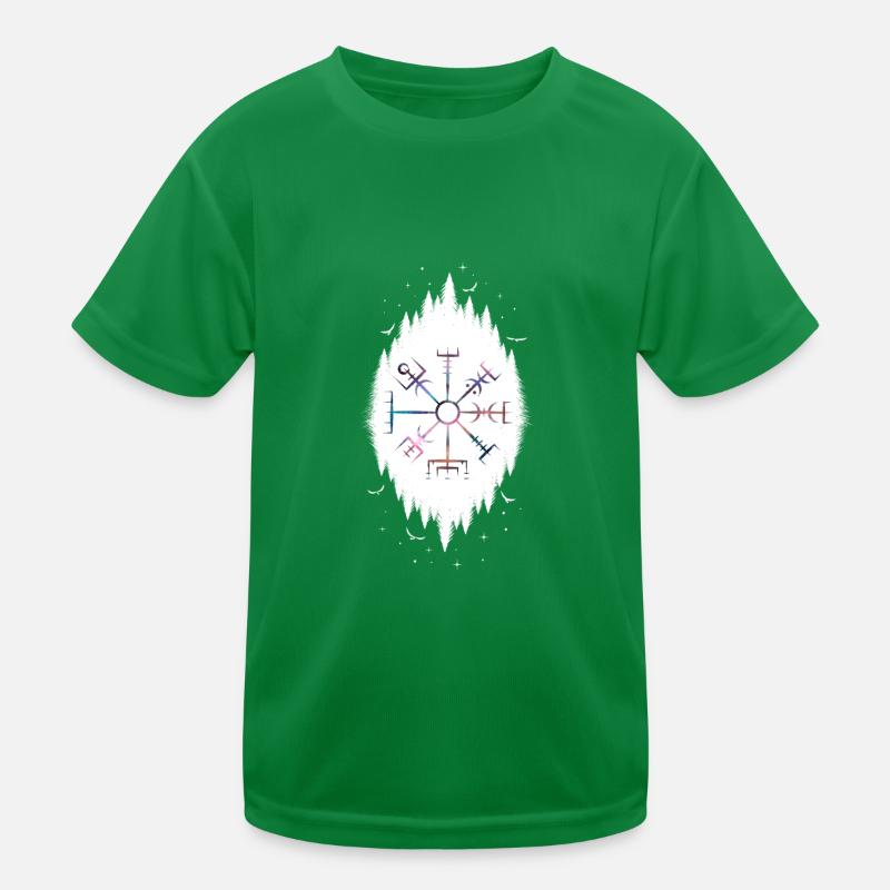 Keltischer Vikinger Vegvisir Kompass Wikinger Kinder Funktions-T-Shirt