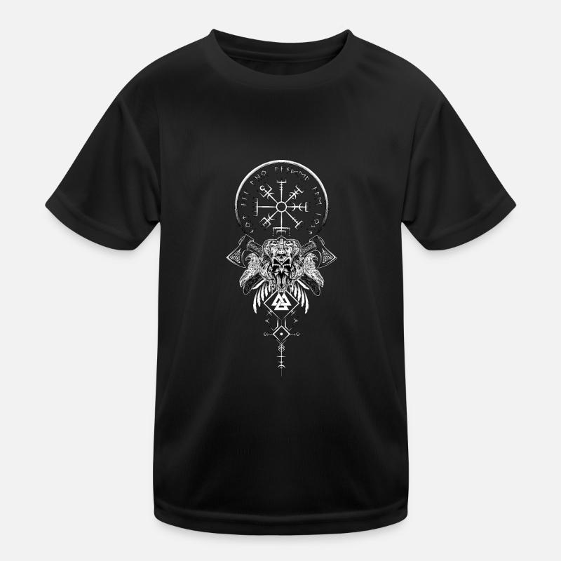 Keltischer Vikinger Vegvisir Kompass Wikinger Kinder Funktions-T-Shirt