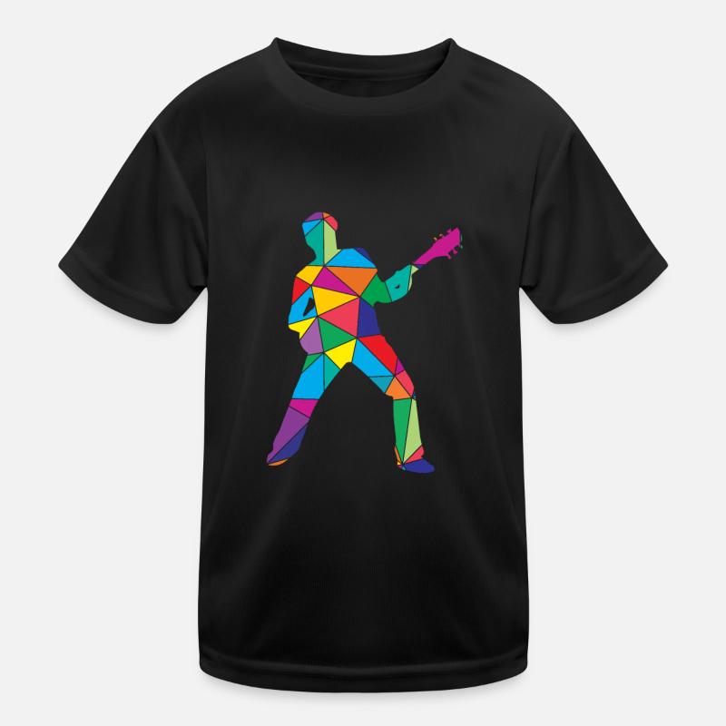 Gitarre Polygon Gitarristen Kinder Funktions-T-Shirt