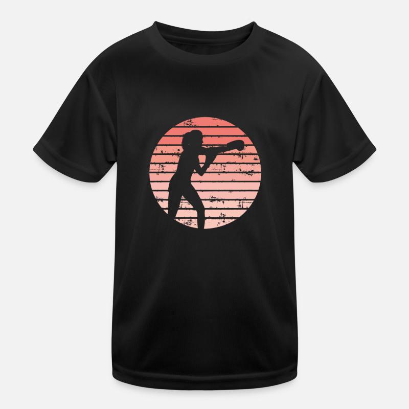 Boxe Filles Coucher de soleil T-shirt sport Enfant