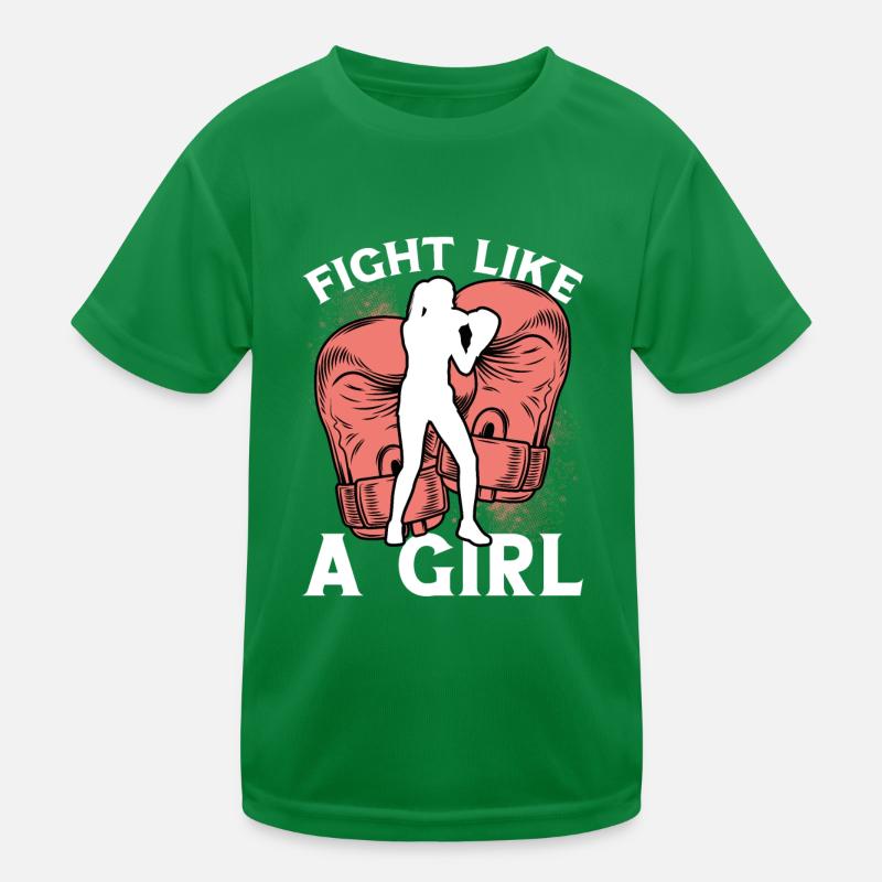 Kämpfe Wie Ein Mädchen Kinder Funktions-T-Shirt