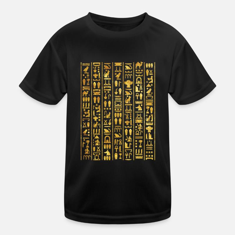 Egyptian Hieroglyphics For Archeologist Kids Functional T-Shirt