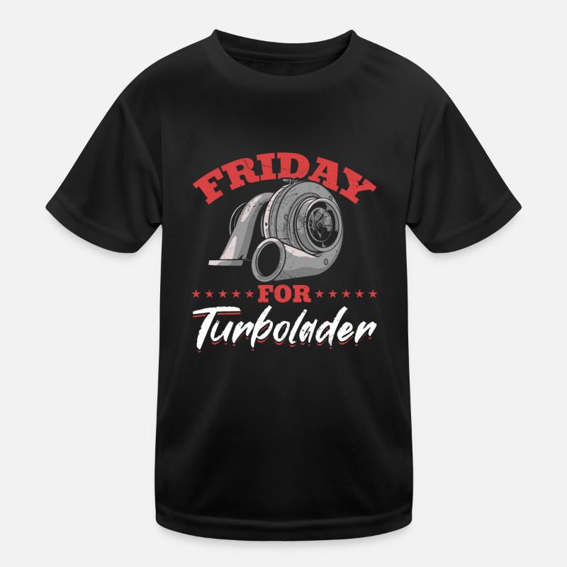 Les vendredis pour le réglage du turbocompresseur Déplacement de course de voitures T-shirt sport Enfant