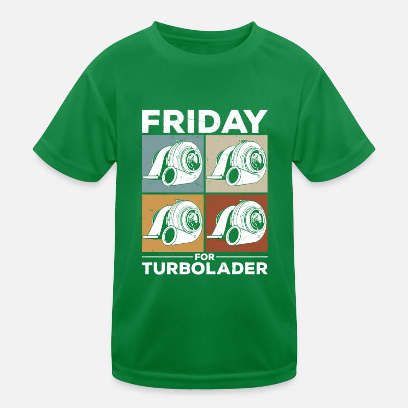 Les vendredis pour le réglage du turbocompresseur Déplacement de course de voitures T-shirt sport Enfant