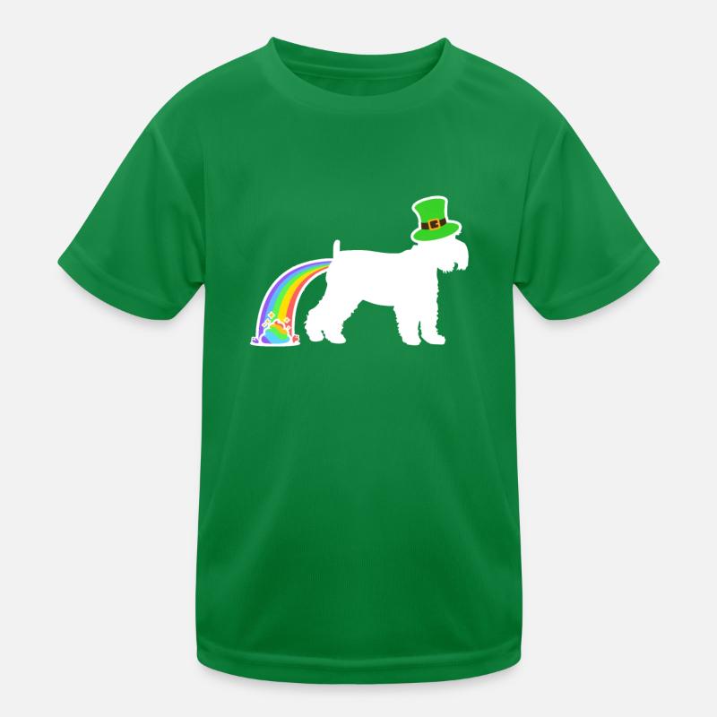 St. Patrick's Dog - Miniaturschnauzer Kinder Funktions-T-Shirt