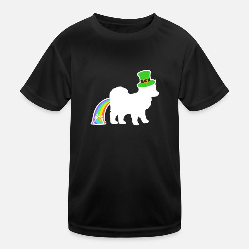 St. Patrick's Dog - Pomsky Kids Functional T-Shirt