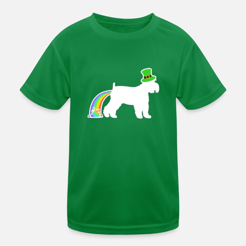 St. Patrick's Dog - Schnauzer Kinder Funktions-T-Shirt