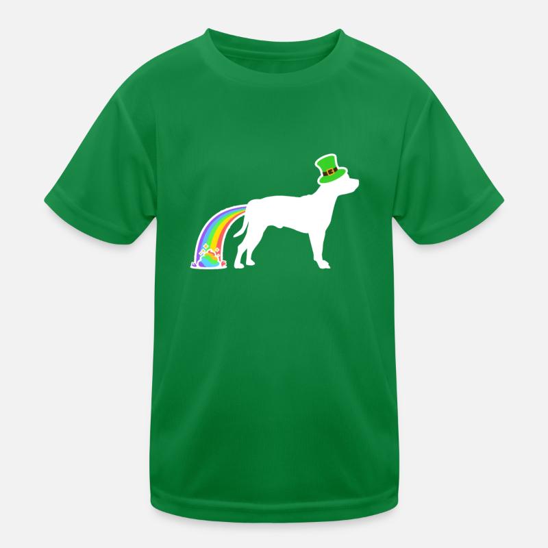 St. Patrick's Dog - Bull Terrier Kinder Funktions-T-Shirt