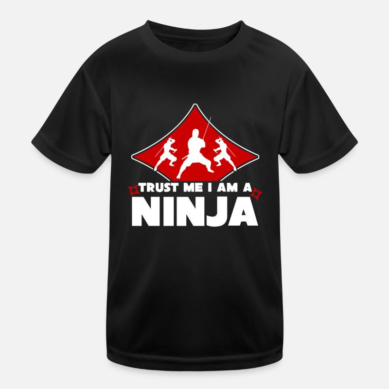 Ninja joke with ninjas - Kids Functional T-Shirt - black