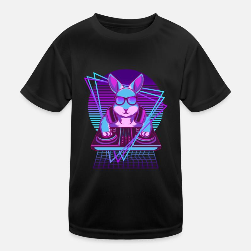 Vaporwave Rabbit DJ Desk Rabbit T-shirt sport Enfant