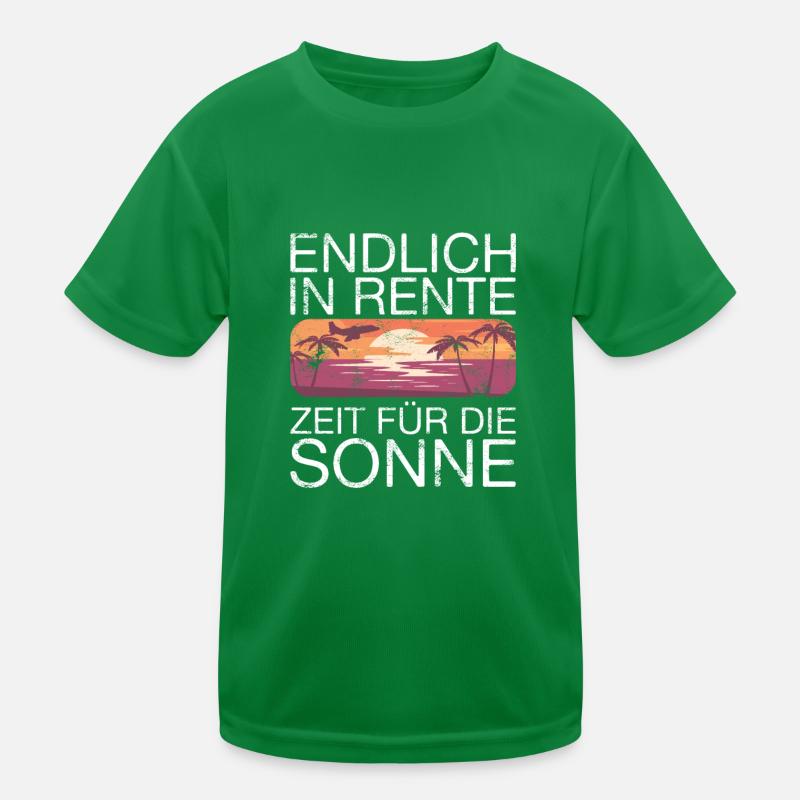 Endlich Rente Spruch Kinder Funktions-T-Shirt