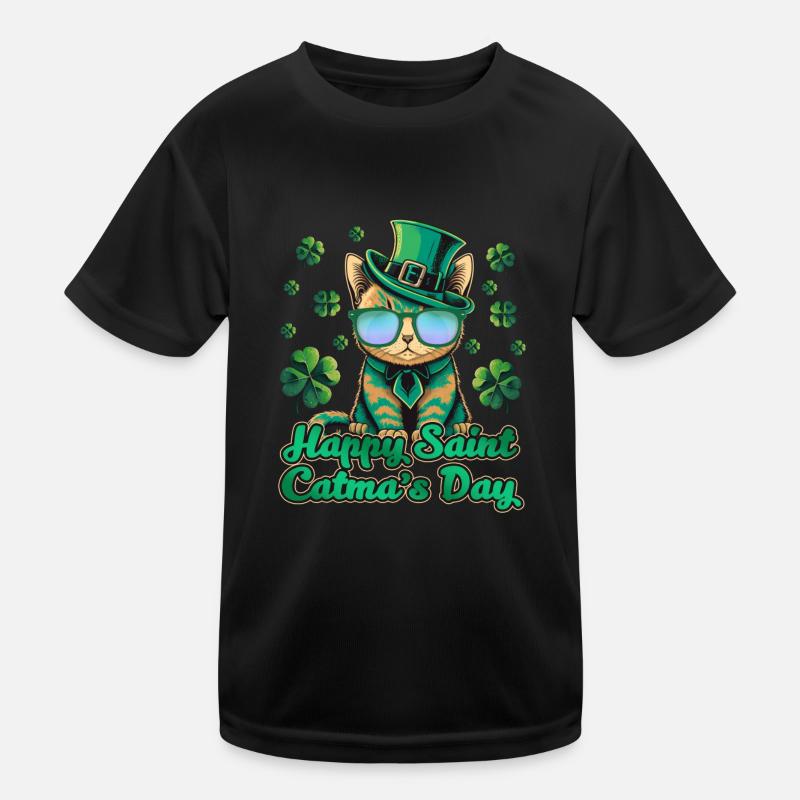 Bonne Saint-Catmas Chats Saint-Patrick T-shirt sport Enfant