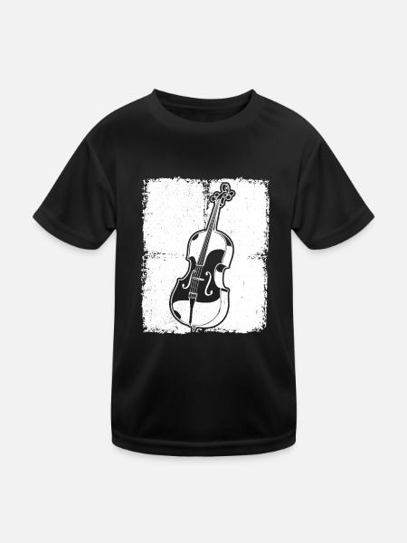 Cello Cellospieler Cellist - Kinder Funktions-T-Shirt - Schwarz