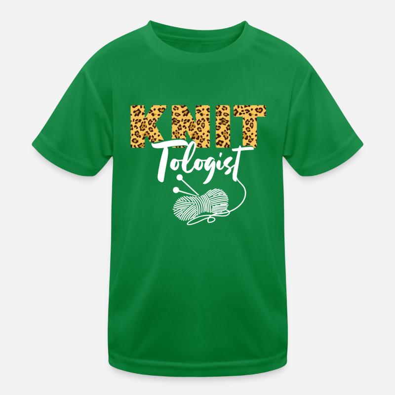 Knitting Wrinkled Leopard Cheetah Kids Functional T-Shirt