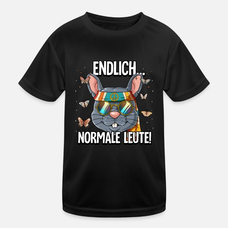 Endlich Normale Leute Hippie Goa Rave Kinder Funktions-T-Shirt