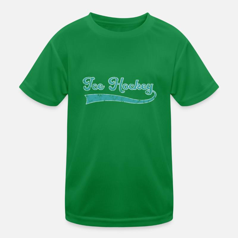 Eishockey Schriftzug Kinder Funktions-T-Shirt