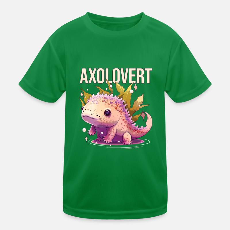 Axolovert Axolotl Lover Amphibian Mexican Walking Kinder Funktions-T-Shirt