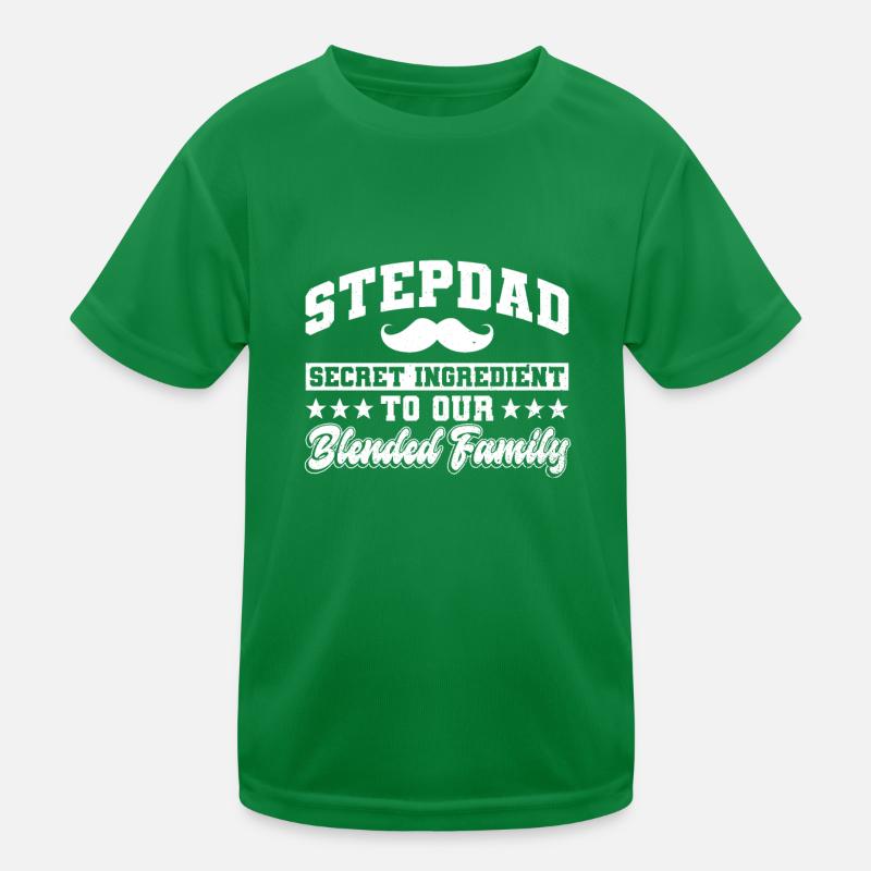 Stepfather Father's Day Stepdaddy Gift Quote Kids Functional T-Shirt