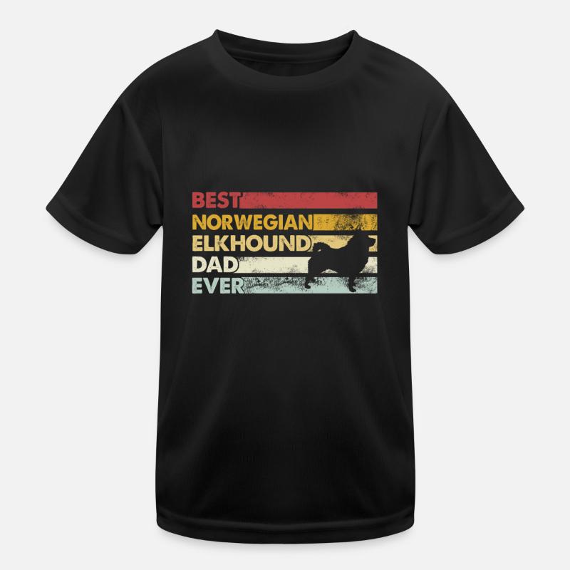 Bester Vater Aller Zeiten - Norwegischer Elchhund Kinder Funktions-T-Shirt