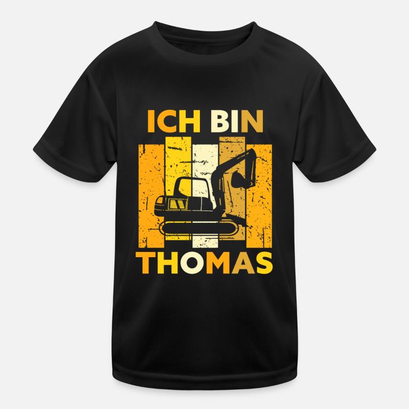 Thomas Geschenk Name Namensschild Geburtstag Kinder Funktions-T-Shirt