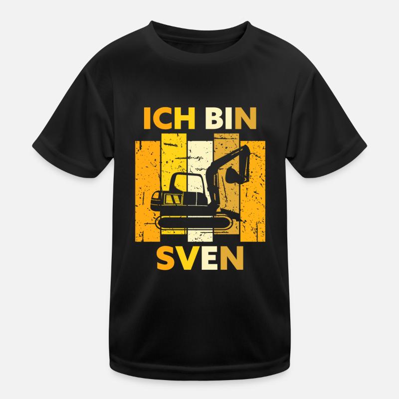 Sven Geschenk Name Namensschild Geburtstag Kinder Funktions-T-Shirt