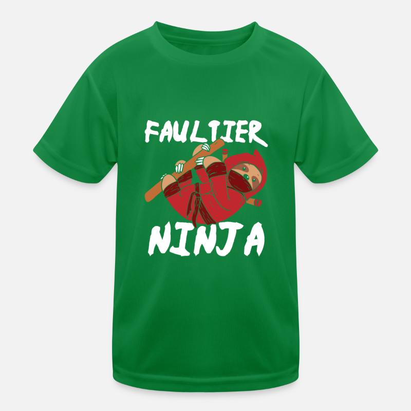 Faultier Ninja Kinder Funktions-T-Shirt