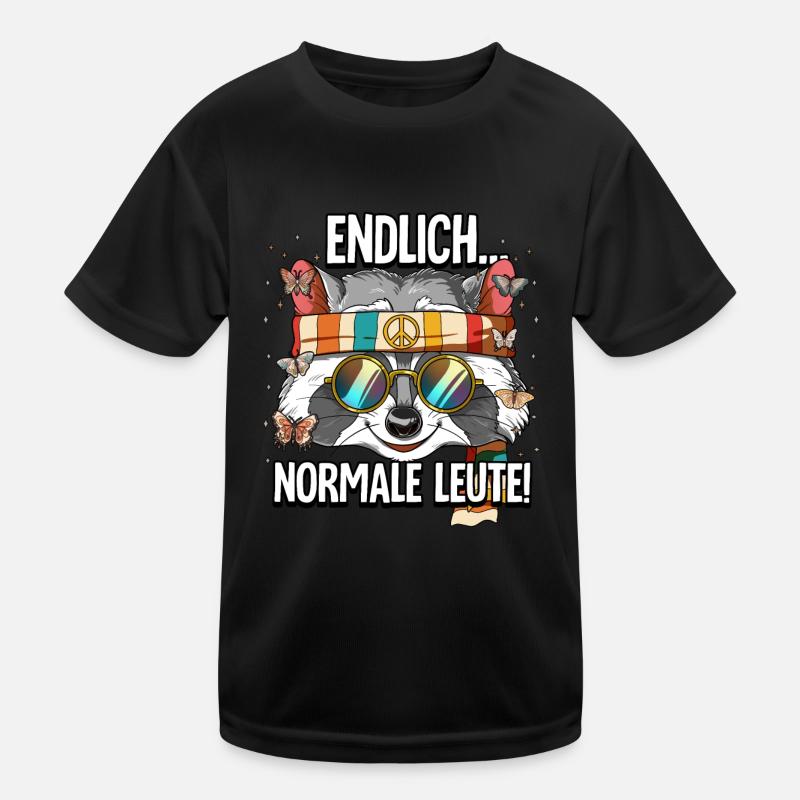 Endlich Normale Leute Hippie Goa Rave Kinder Funktions-T-Shirt