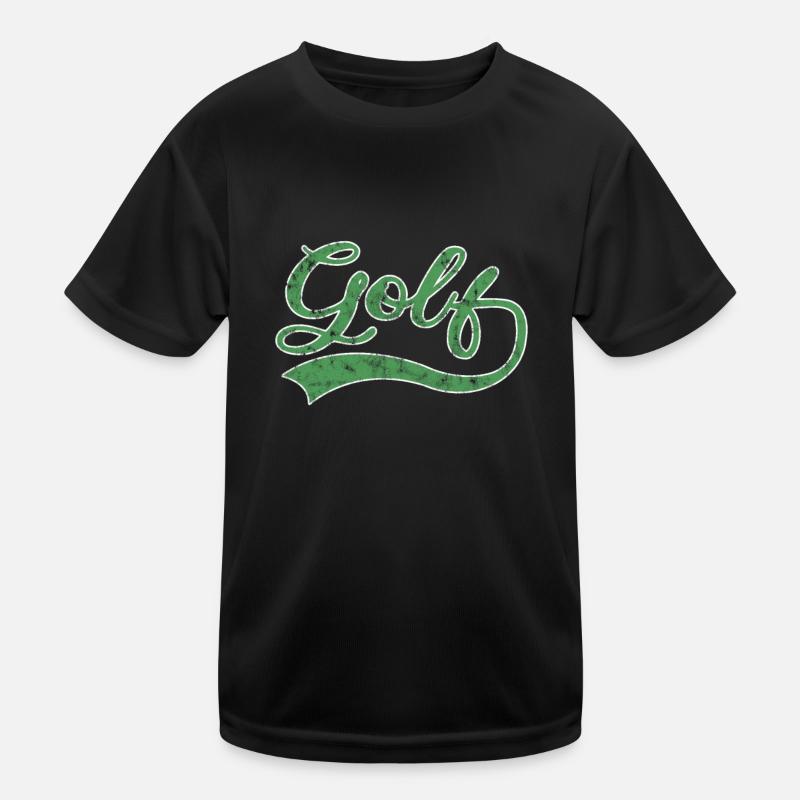 Golf Schriftzug Kinder Funktions-T-Shirt