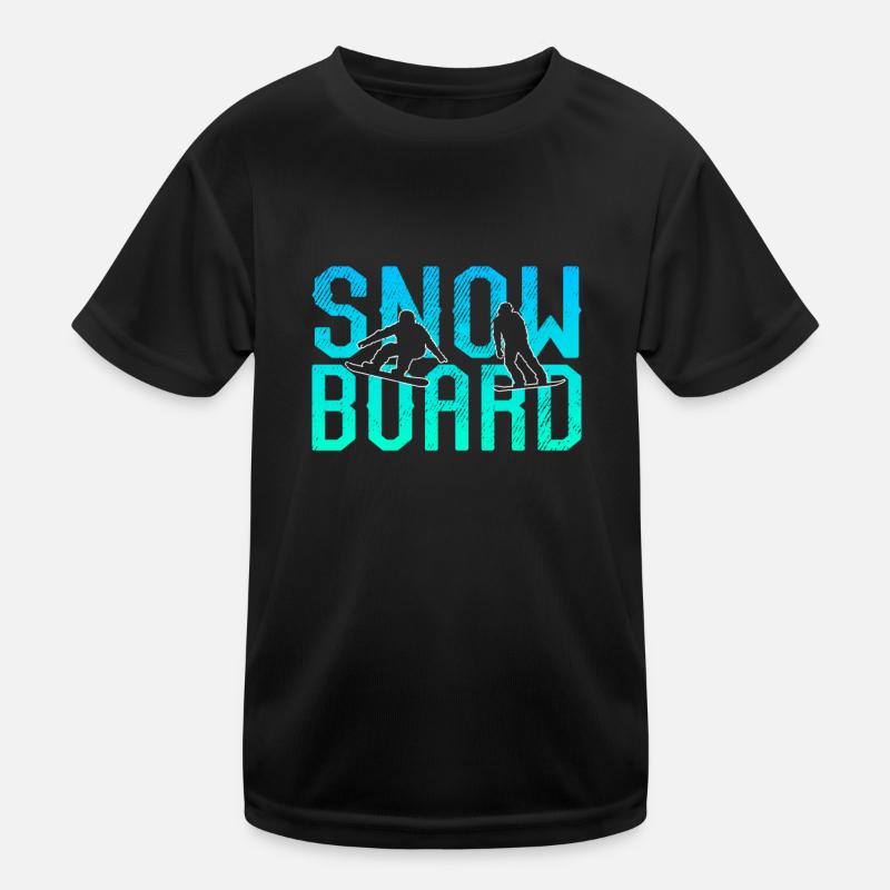 Snowboard Kinder Funktions-T-Shirt