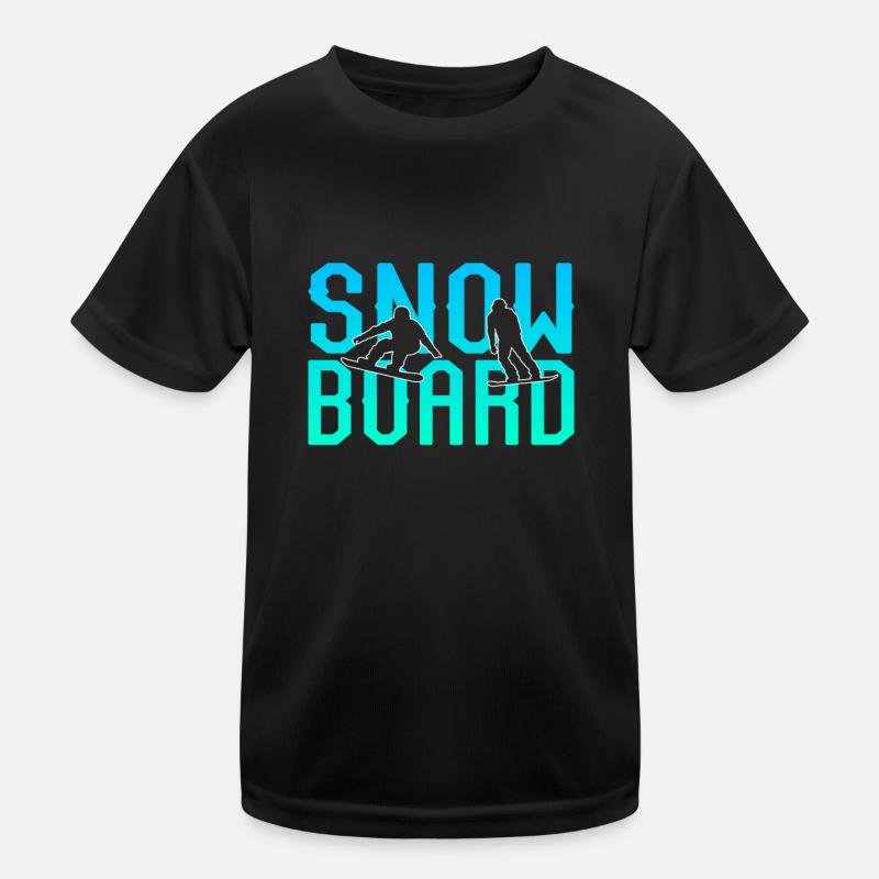 Snowboard Kinder Funktions-T-Shirt