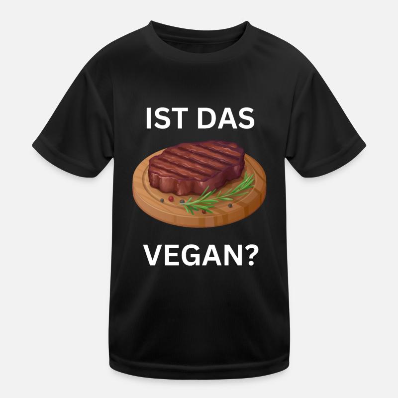 Ist das Fleisch Vegan? White - Kinder Funktions-T-Shirt - Schwarz