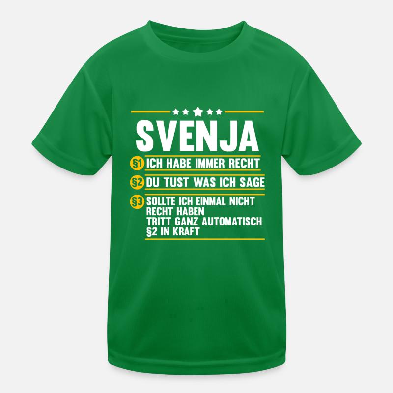 Mädchenname Svenja Kinder Funktions-T-Shirt